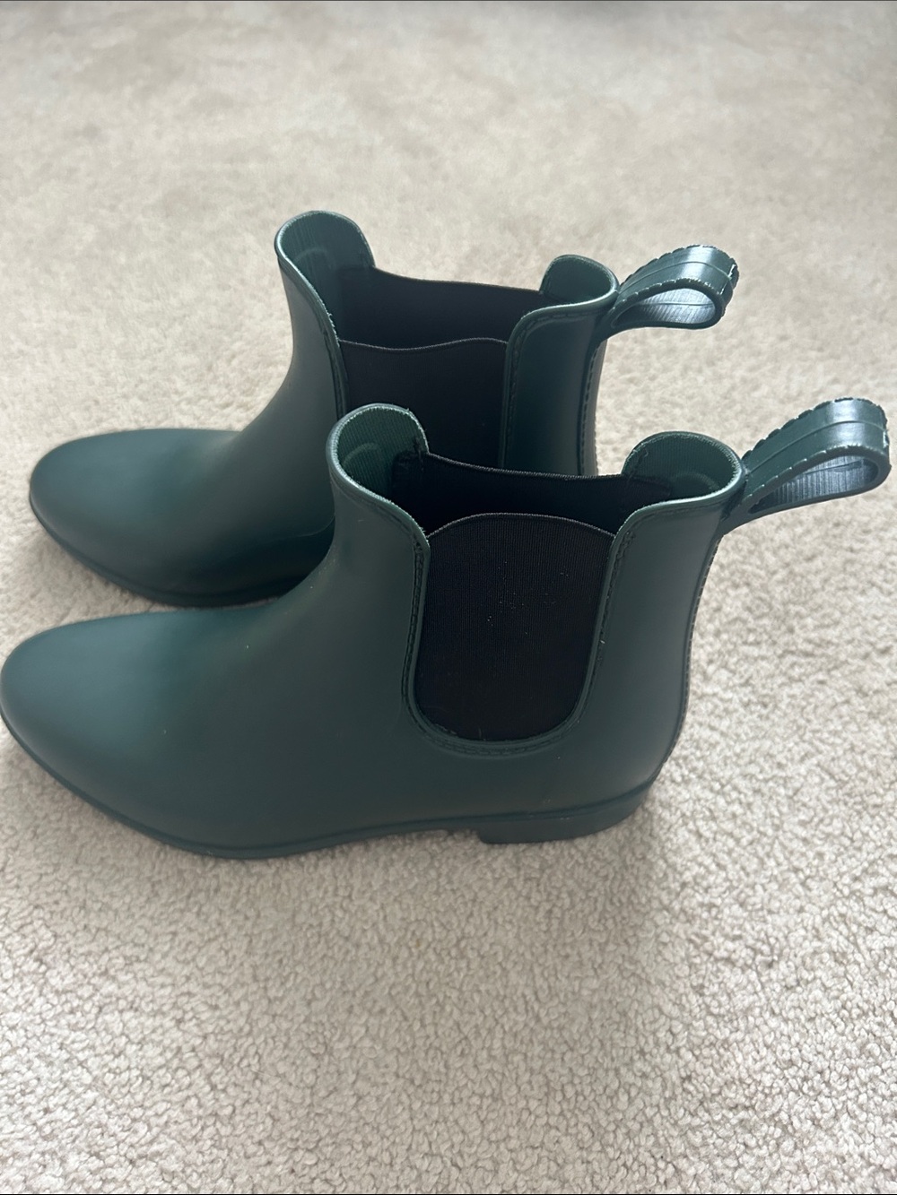 J. Crew Women's Chelsea Rain Boots in Dark Green